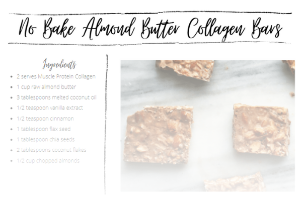 No Bake Almond Butter Collagen Bars