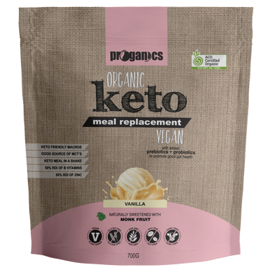 PROGANICS Organic Keto Meal Replacement Vanilla 700g