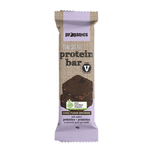 Proganics Organic Low Carb Vegan Protein Bar - Choc Fudge Brownie